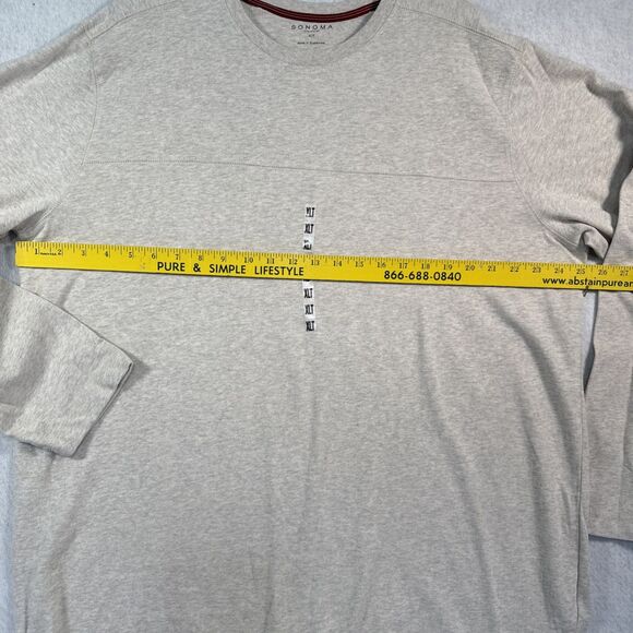 Sonoma Crew Neck Pullover Sweater Shirt Men's XLT 100% Cotton Long sleeve NWT - Picture 4 of 8